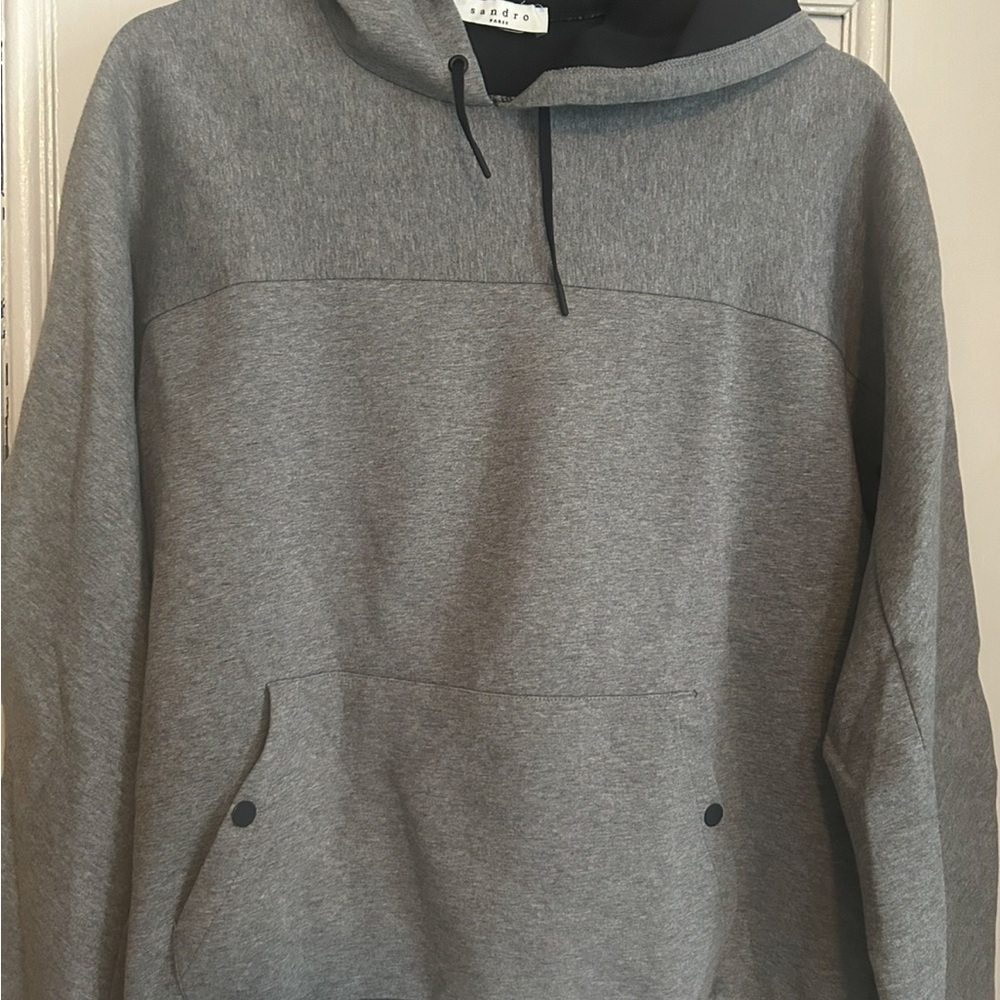 Sandro Paris Grey Men's Hoodie Sweater